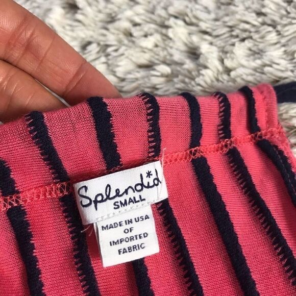 SPLENDID Pink Striped Sleeveless Tunic Small | SPLENDID fit flare tunic small - Picture 3 of 9